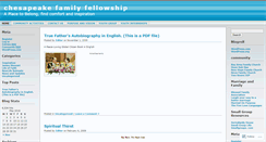 Desktop Screenshot of chesapeakefamilyfellowship.wordpress.com