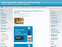 Tablet Screenshot of chesapeakefamilyfellowship.wordpress.com