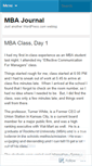 Mobile Screenshot of mbajournal.wordpress.com