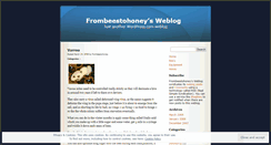 Desktop Screenshot of frombeestohoney.wordpress.com