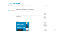 Desktop Screenshot of crazysensible.wordpress.com