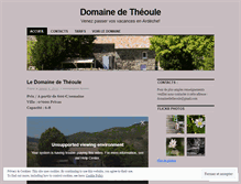 Tablet Screenshot of domainedetheoule.wordpress.com