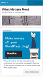Mobile Screenshot of matteringmost.wordpress.com