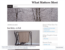 Tablet Screenshot of matteringmost.wordpress.com