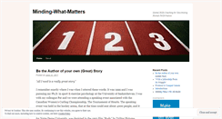 Desktop Screenshot of mindingwhatmatters.wordpress.com