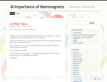Tablet Screenshot of importanceofmammograms.wordpress.com