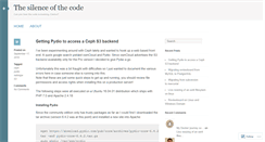 Desktop Screenshot of codesilence.wordpress.com