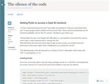 Tablet Screenshot of codesilence.wordpress.com