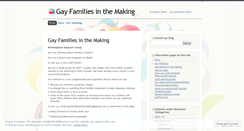 Desktop Screenshot of gayfamiliesinthemaking.wordpress.com