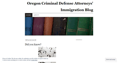 Desktop Screenshot of oregondefenseimmigration.wordpress.com