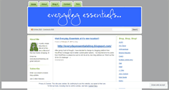 Desktop Screenshot of everydayessentials.wordpress.com