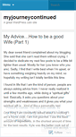 Mobile Screenshot of myjourneycontinued.wordpress.com