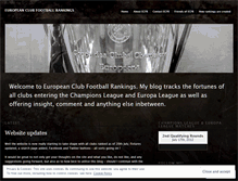 Tablet Screenshot of europeanclubfootballrankings.wordpress.com