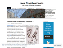 Tablet Screenshot of localneighbourhoods.wordpress.com