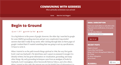 Desktop Screenshot of communingwithgoddess.wordpress.com