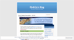 Desktop Screenshot of eb4h2o.wordpress.com