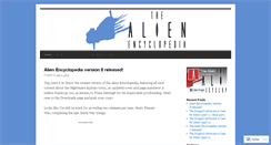 Desktop Screenshot of alienencyclopedia.wordpress.com