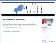 Tablet Screenshot of alienencyclopedia.wordpress.com
