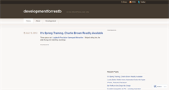 Desktop Screenshot of developmentforrestb.wordpress.com