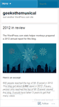 Mobile Screenshot of geeksthemusical.wordpress.com