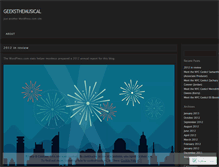 Tablet Screenshot of geeksthemusical.wordpress.com