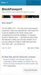 Mobile Screenshot of blackpassport.wordpress.com