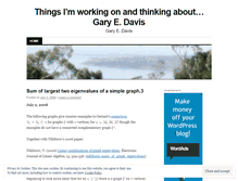 Tablet Screenshot of garyedavis.wordpress.com