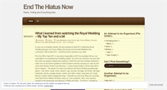 Desktop Screenshot of endthehiatusnow.wordpress.com