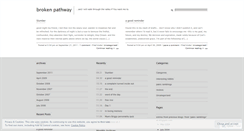 Desktop Screenshot of brokenpathway.wordpress.com