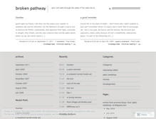 Tablet Screenshot of brokenpathway.wordpress.com