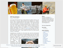 Tablet Screenshot of mantivities.wordpress.com