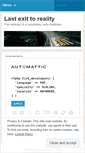 Mobile Screenshot of lastexittoreality.wordpress.com