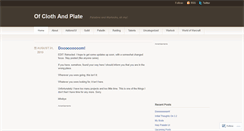 Desktop Screenshot of clothandplate.wordpress.com