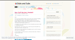 Desktop Screenshot of dubsandsubs.wordpress.com