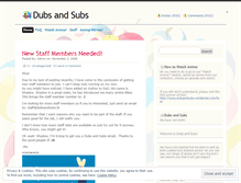 Tablet Screenshot of dubsandsubs.wordpress.com