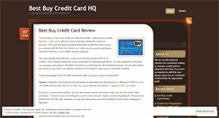 Desktop Screenshot of bestbuycreditcardhq.wordpress.com