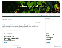 Tablet Screenshot of believingnature.wordpress.com