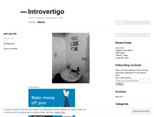 Tablet Screenshot of introvertigoblog.wordpress.com