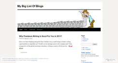 Desktop Screenshot of mybiglistofblogs.wordpress.com