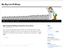 Tablet Screenshot of mybiglistofblogs.wordpress.com
