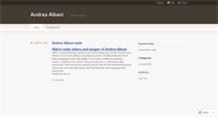 Desktop Screenshot of andreaalbani.wordpress.com