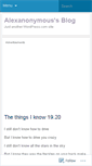 Mobile Screenshot of alexanonymous.wordpress.com