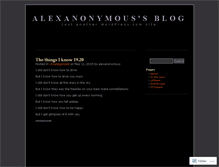 Tablet Screenshot of alexanonymous.wordpress.com