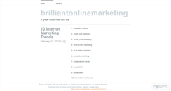 Desktop Screenshot of brilliantonlinemarketing.wordpress.com