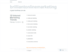 Tablet Screenshot of brilliantonlinemarketing.wordpress.com