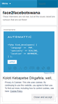 Mobile Screenshot of face2facebotswana.wordpress.com