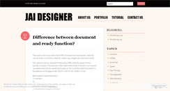 Desktop Screenshot of jaidesigner.wordpress.com