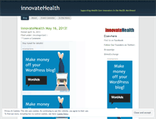 Tablet Screenshot of innovatehealth.wordpress.com