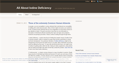 Desktop Screenshot of iodinedeficiency.wordpress.com