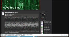 Desktop Screenshot of maybin.wordpress.com